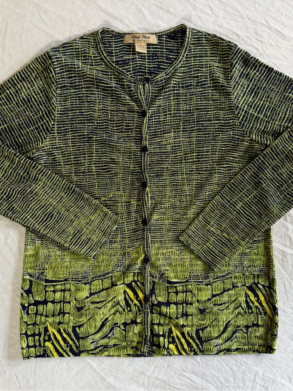 Pleat Pleat by Rafael Button Blouse